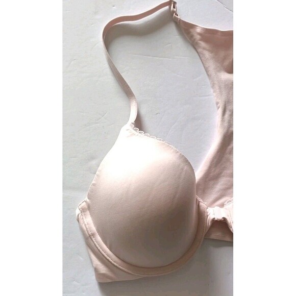 Victoria's Secret Body by Victoria Bra Front Close Racerback Size 34D Soft Pink - Picture 4 of 4